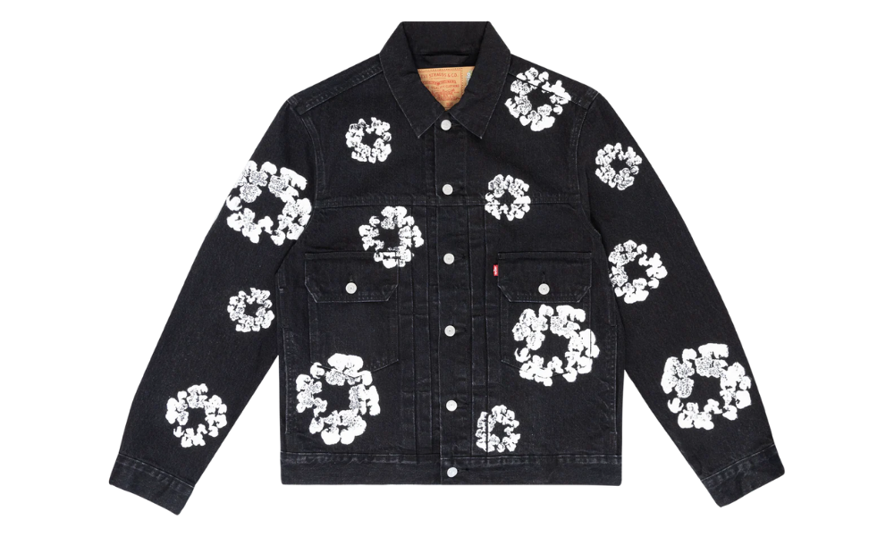 Denim Tears Cotton Wreath Type II Trucker Jacket Black